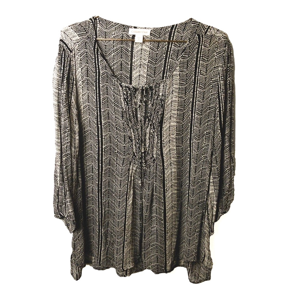 🌸 COLDWATER CREEK Boho Pattern Blouse